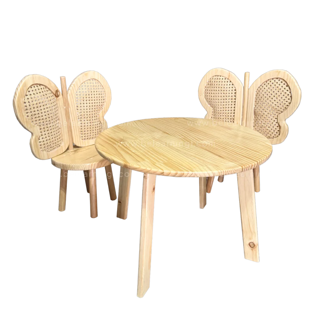 Mesa de Juegos Redonda + 2 sillas Mariposa