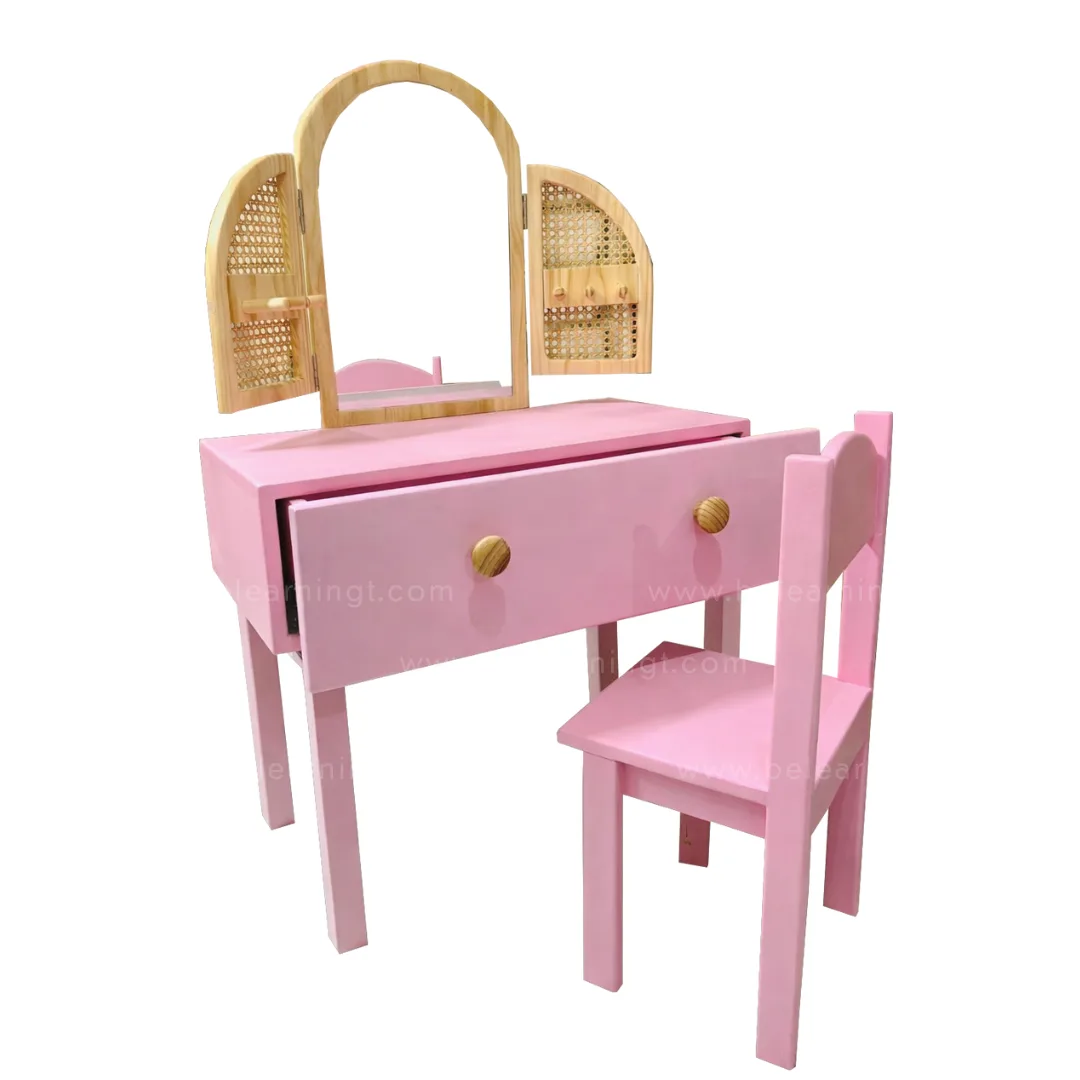 Tocador para niñas con silla